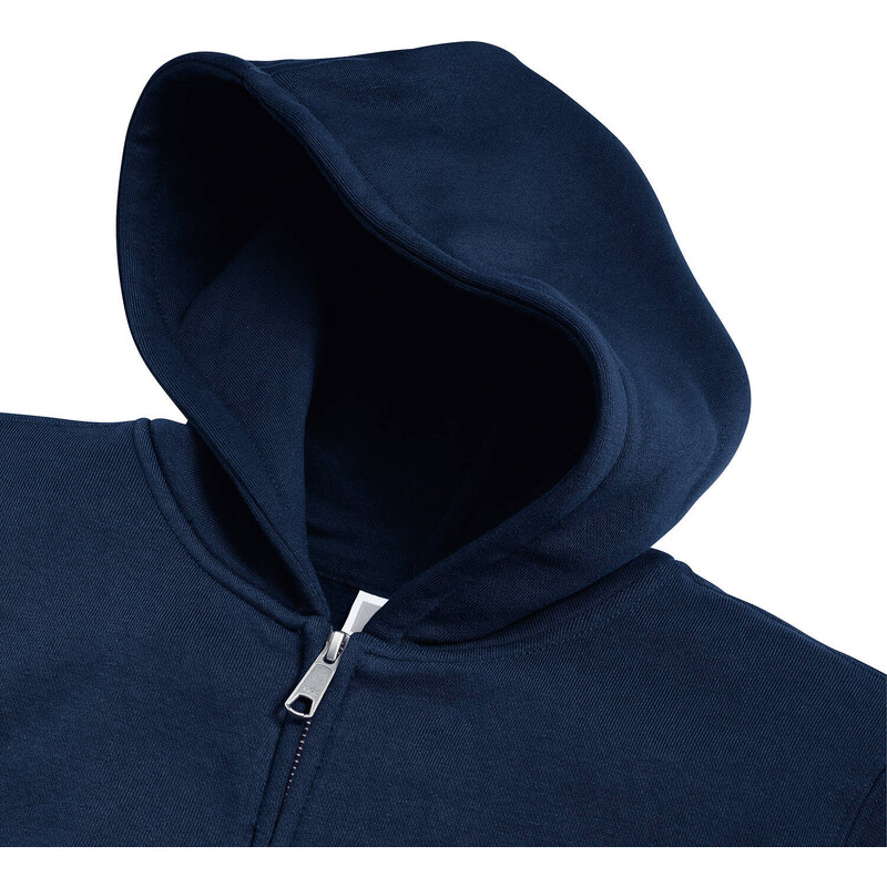 Navy blue children's sweatshirt with hood and zipper Authentic Russell