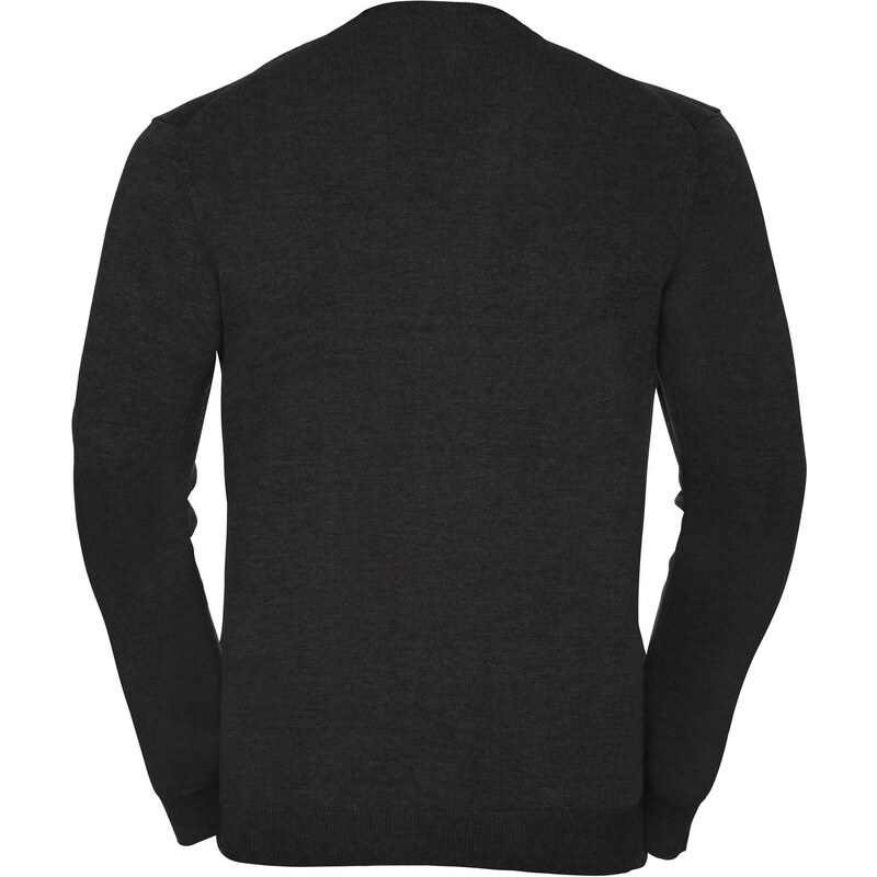 RUSSELL Men's classic and easy to care for, zipped sweater with neckline V R715M 50/50 50% Cotton 50% acrylic CottonBlend TM weave 12 275g