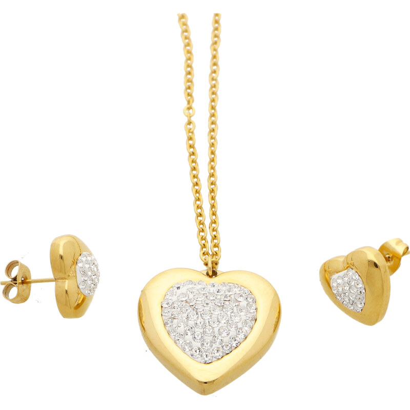Ewena Souprava srdce Gold 107589883
