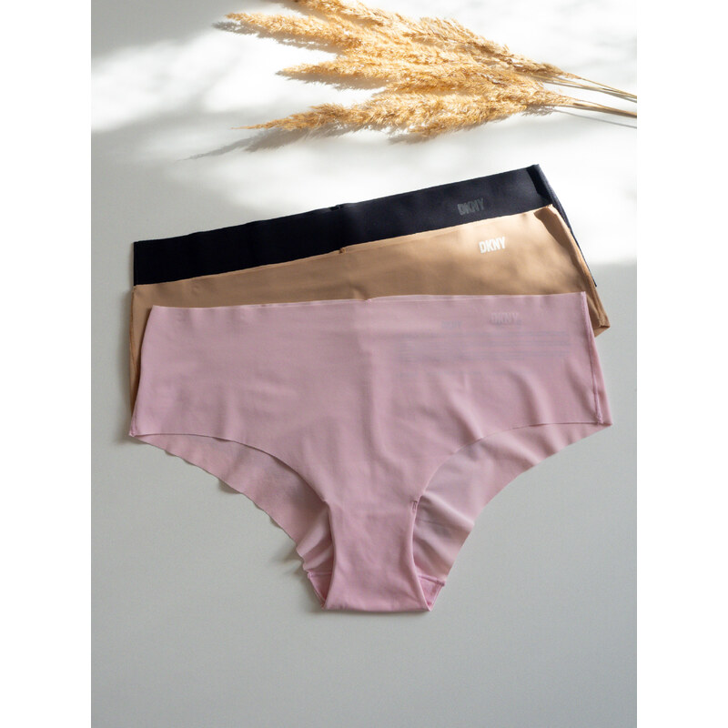 DKNY Litewear 3-balení kalhotek - růžová