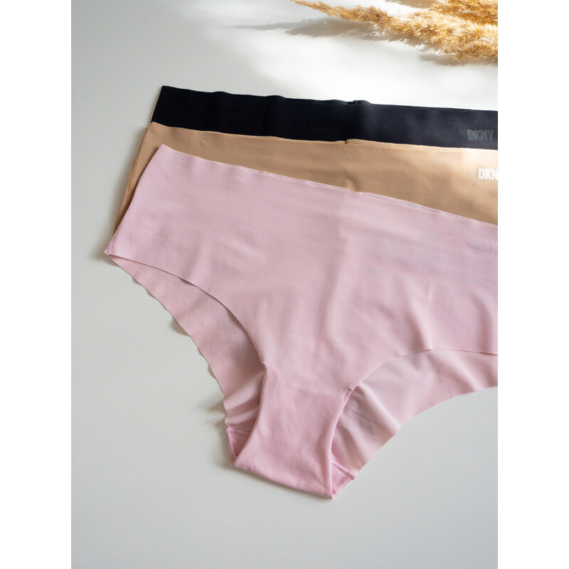 DKNY Litewear 3-balení kalhotek - růžová