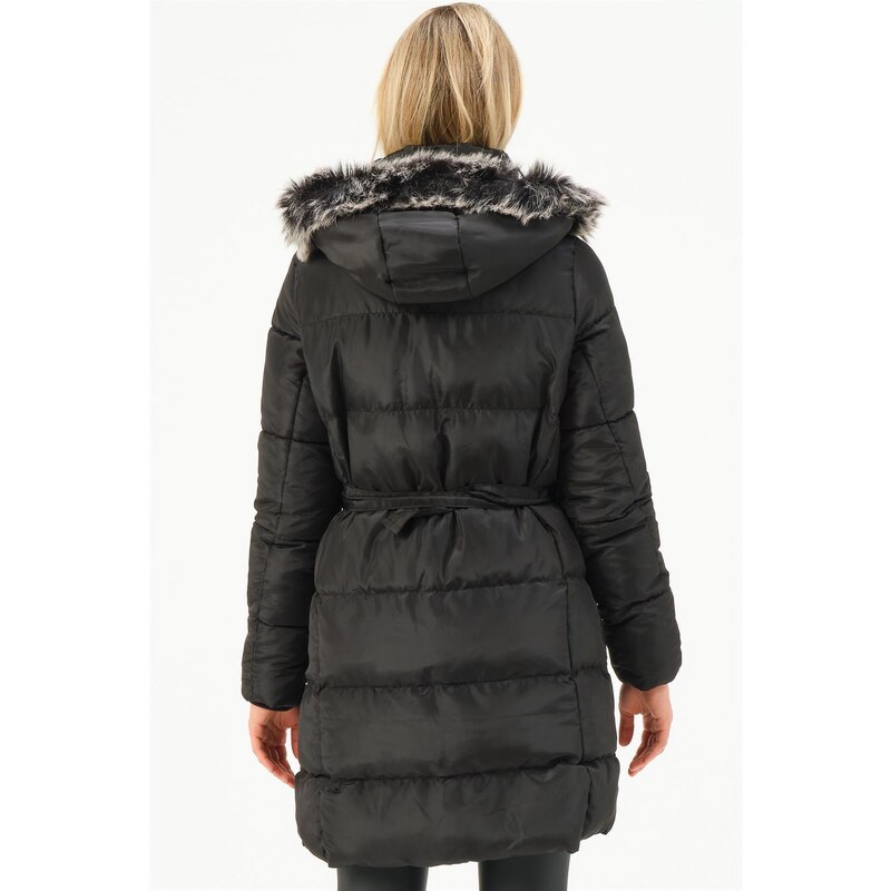 Z6768 DEWBERRY WOMEN'S OUTERWEAR - BLACK