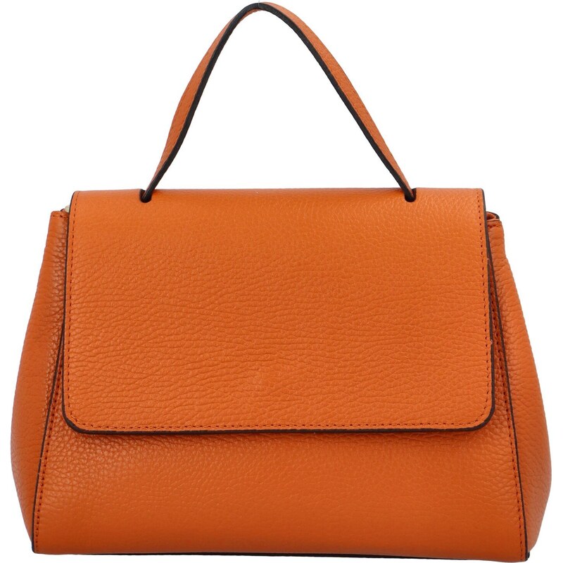 Elegantní dámská kožená kabelka přes rameno Cerys, oranžová
