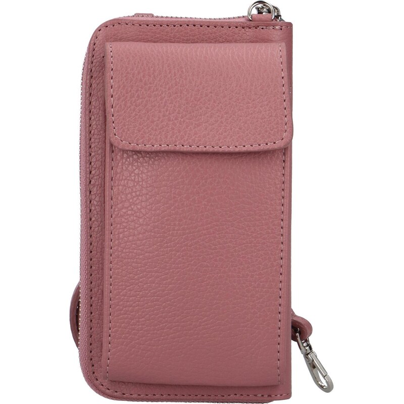 Delami Vera Pelle Dámská kožená crossbody kabelka starorůžová -