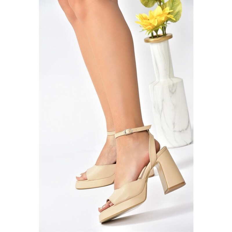 Fox Shoes Skinny Thick Platform Heels Women's Shoes