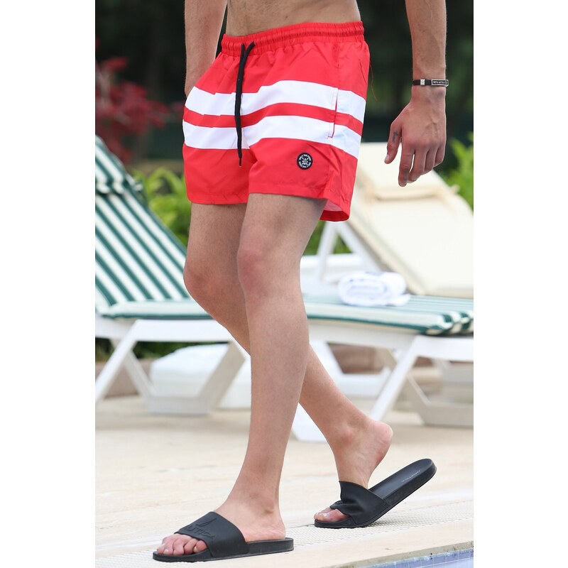 Madmext Men's Red Marine Shorts 4257