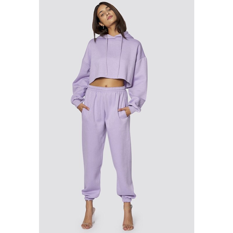 Madmext Mad Girls Lilac Women's Hooded Tracksuit Set Mg467