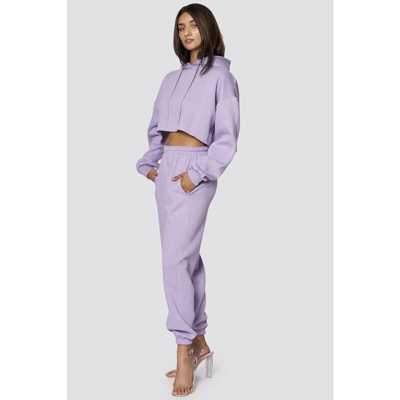 Madmext Mad Girls Lilac Women's Hooded Tracksuit Set Mg467