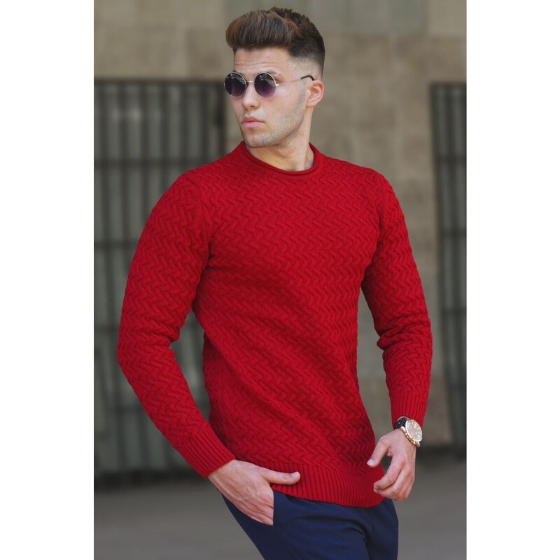 Madmext Red Men's Sweater 5174