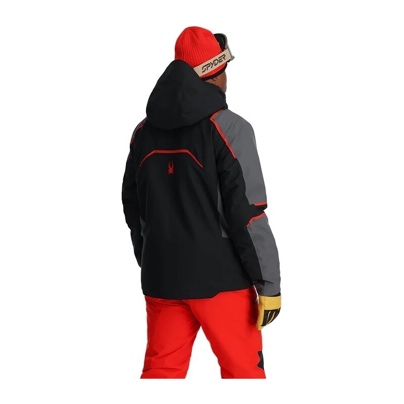 Spyder TITAN Jacket M black pánská lyžařská bunda černá/červená L