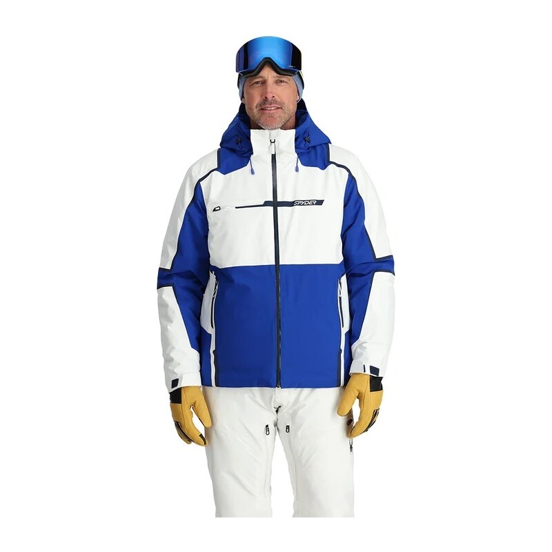 Spyder TITAN Jacket M electric blue pánská lyžařská bunda modrá/bílá M