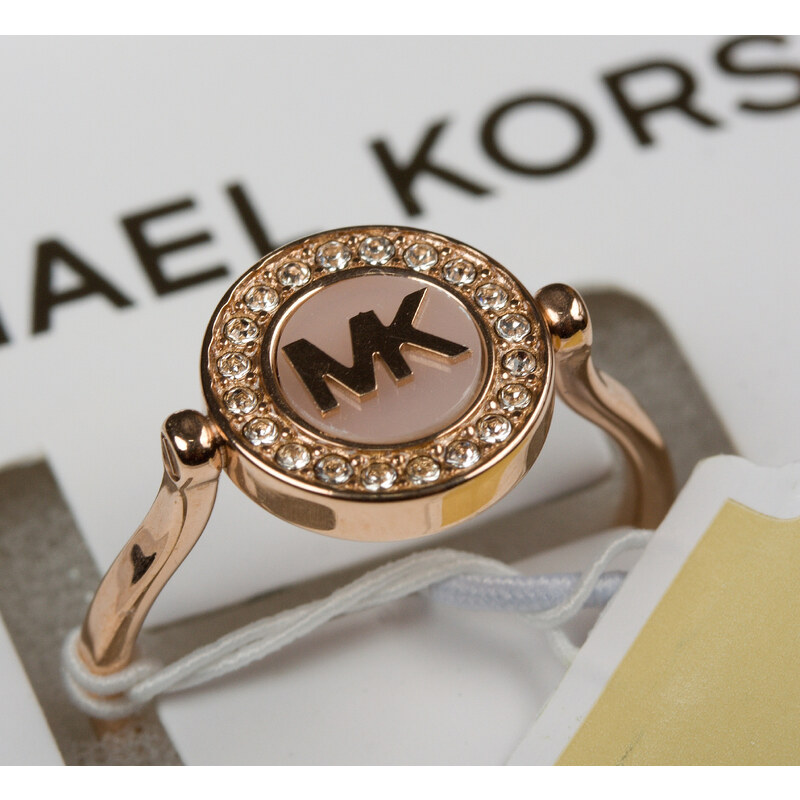 Michael Kors prstýnek pozlacený v dárkové krabičce