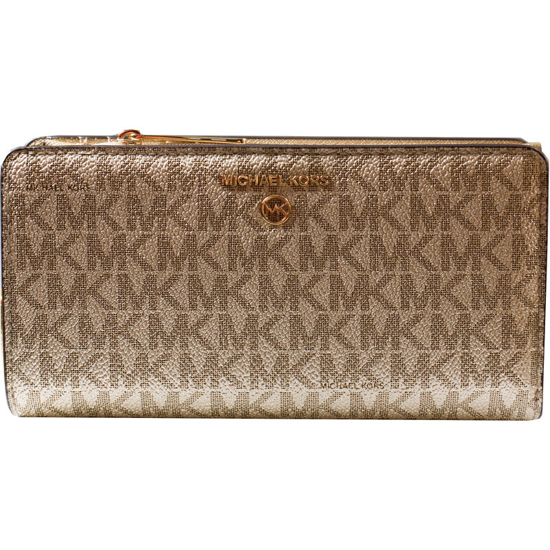 Michael Kors peněženka Jet Set Charm Long Wallet Signature Logo Boxed Pale Gold