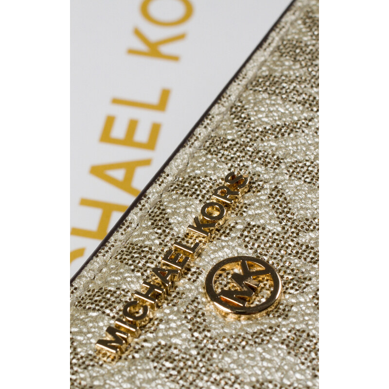 Michael Kors peněženka Jet Set Charm Long Wallet Signature Logo Boxed Pale Gold