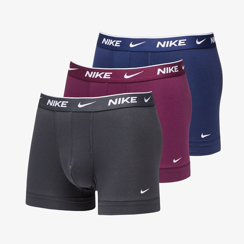 Boxerky Nike Dri-FIT Trunk 3-Pack Midnight Navy/ Bordeaux/ Anthracite
