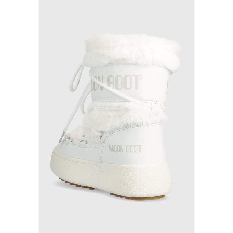 Dětské sněhule Moon Boot 34300900 MB JTRACK FAUX FUR WP bílá barva