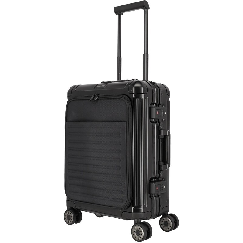 Hliníkový kufr Travelite Next 4wFront pocket Black