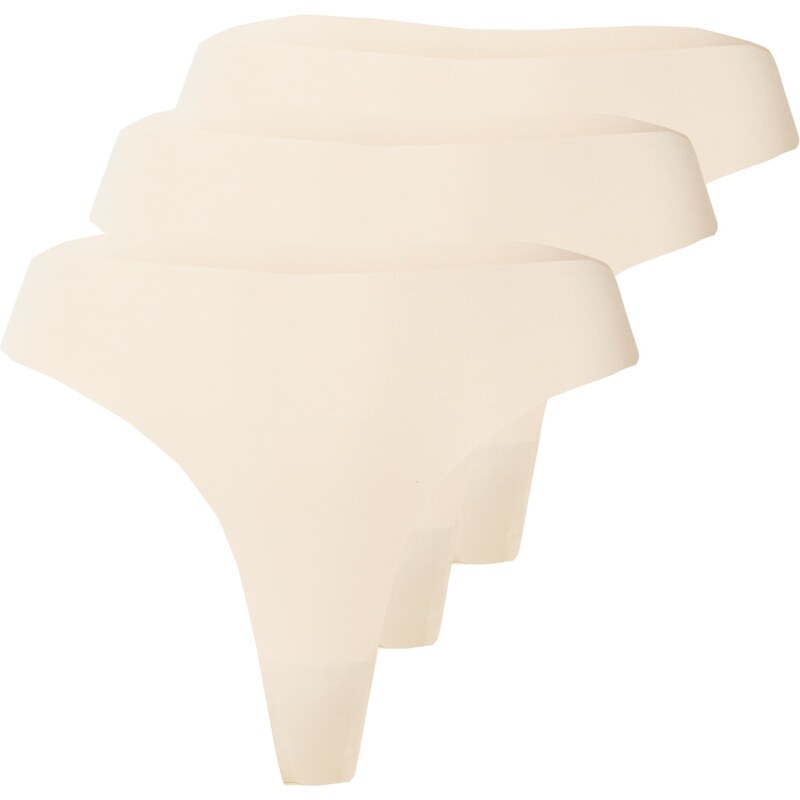 PIECES Tanga Namee krémová 89926099