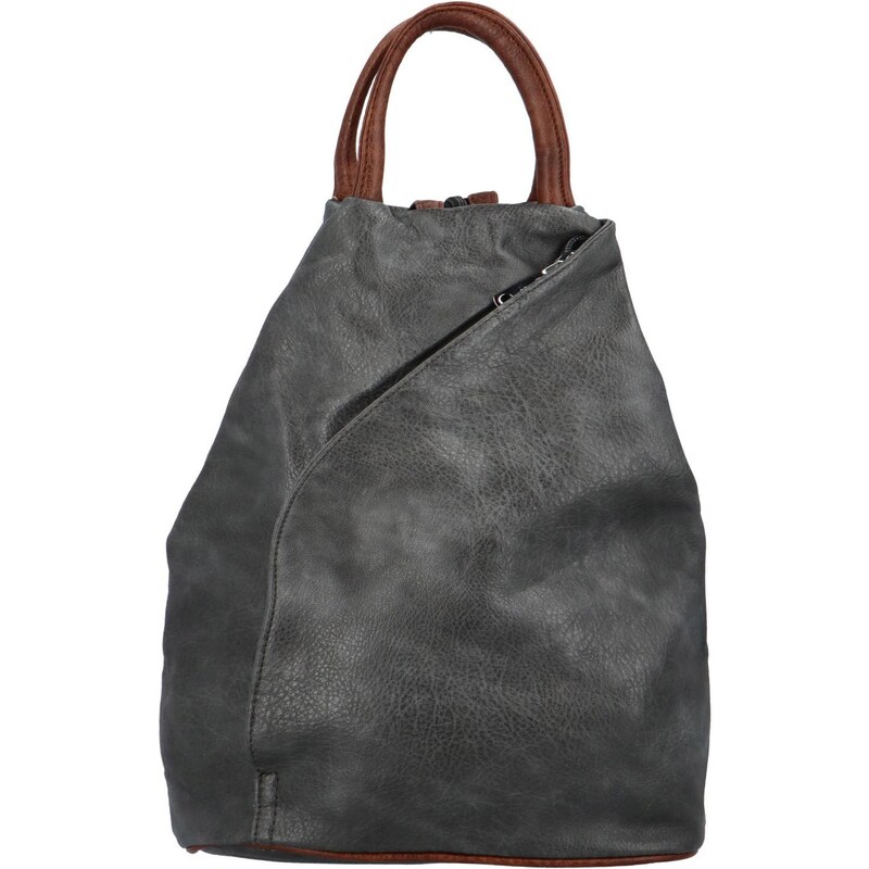 L&H Trendy dámský koženkový batůžek Soleina, šedá
