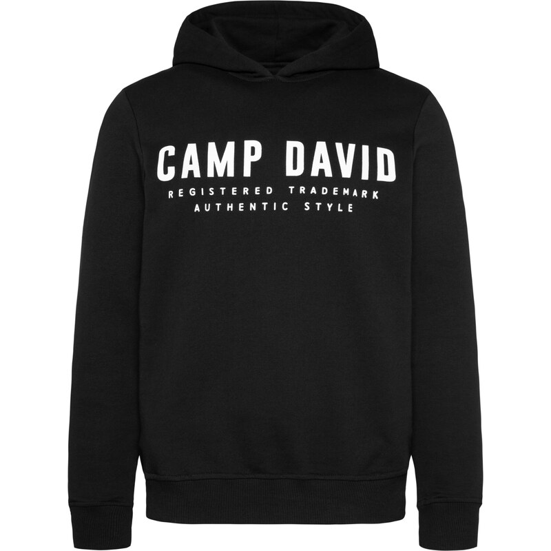 CAMP DAVID Mikina černá / bílá