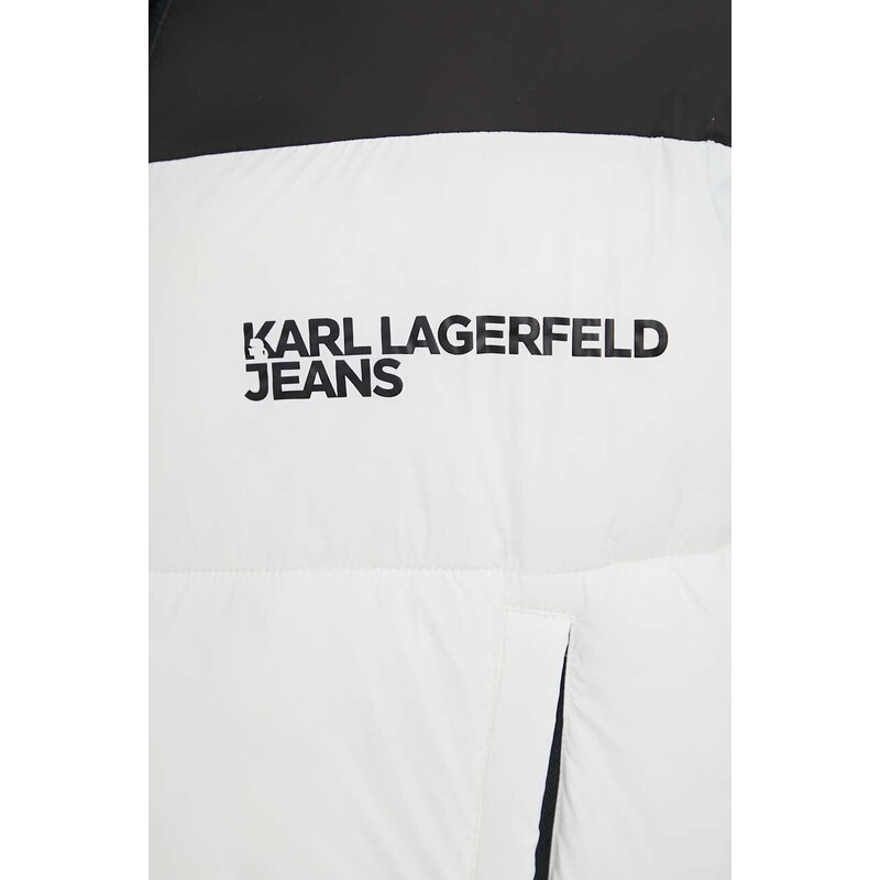 Bunda Karl Lagerfeld Jeans dámská, černá barva, zimní, oversize