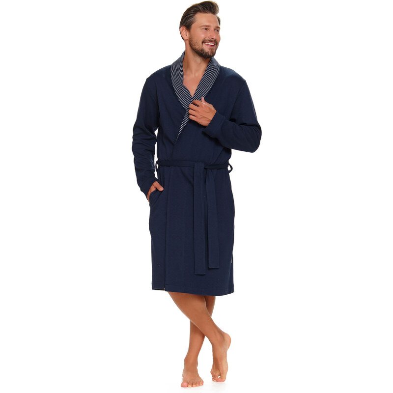 Doctor Nap Man's Bathrobe SMW.5283 Navy Blue