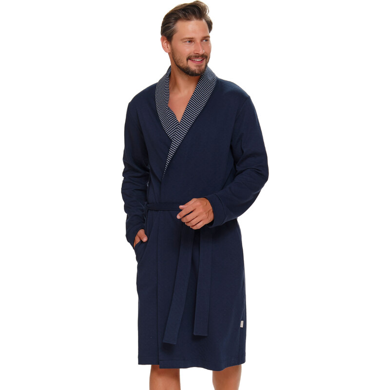 Doctor Nap Man's Bathrobe SMW.5283 Navy Blue