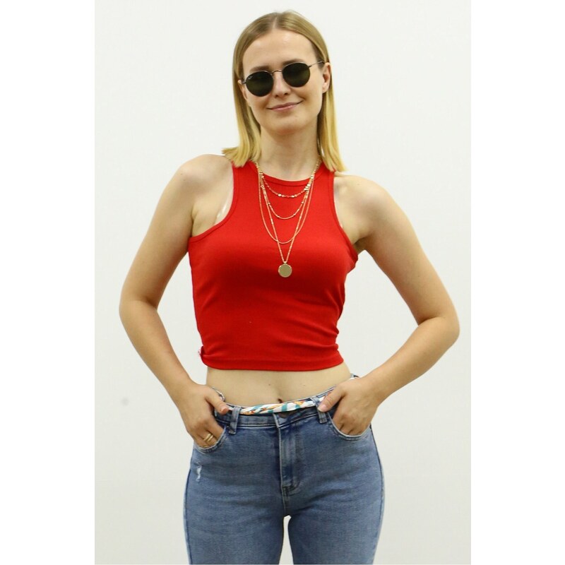 Madmext Mad Girls Red Crop Top MG361