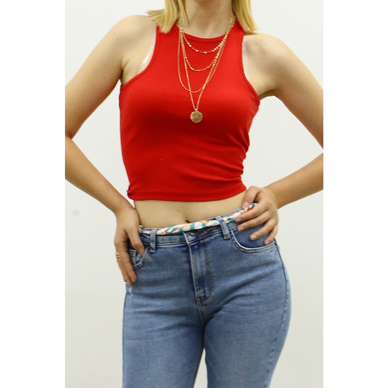 Madmext Mad Girls Red Crop Top MG361