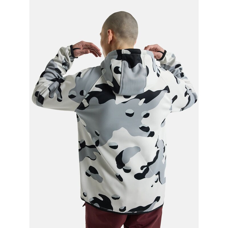 Mikina Burton Crown Weatherproof Pullover stout white cookie camo