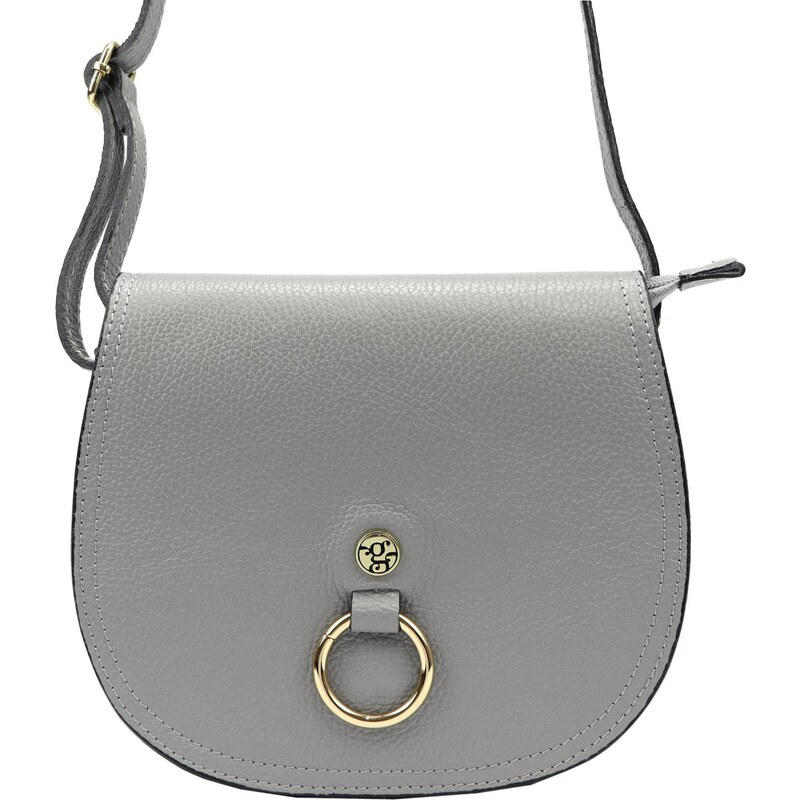 Kožená crossbody kabelka Gregorio 01702 šedá 86899867