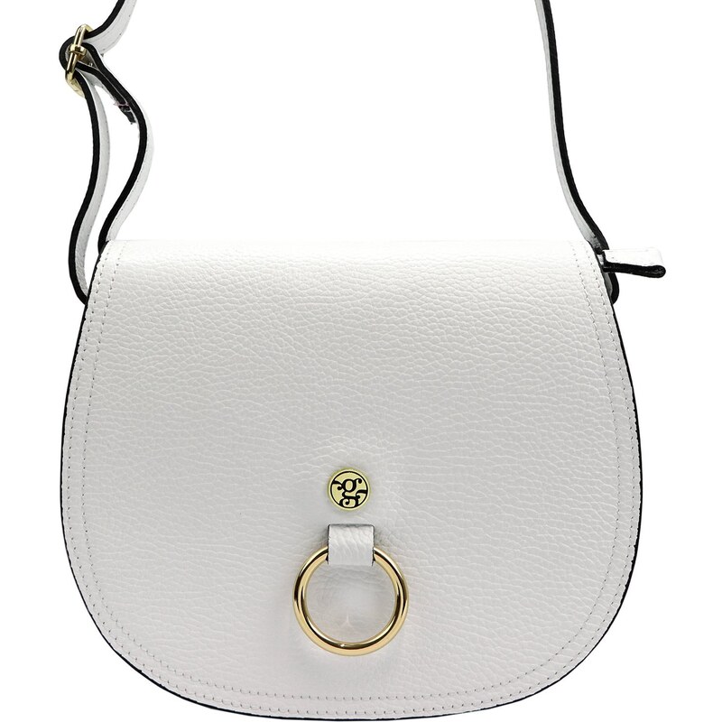 Kožená crossbody kabelka Gregorio 01702 bílá