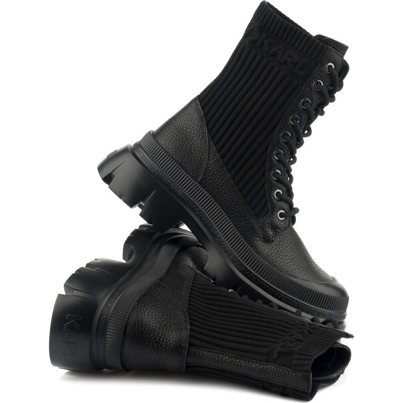 KOTNÍKOVÁ OBUV KARL LAGERFELD KC HI LACE MIX BOOT