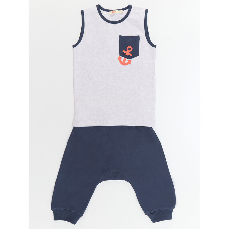 mshb&g Anchor Boy T-shirt Capri Shorts Set