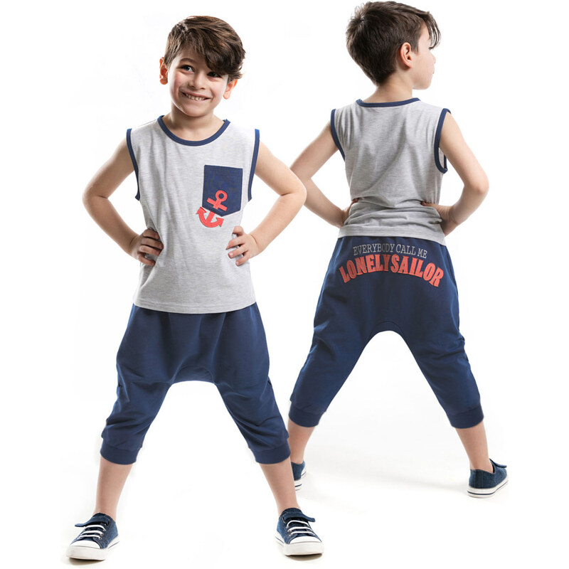 mshb&g Anchor Boy T-shirt Capri Shorts Set