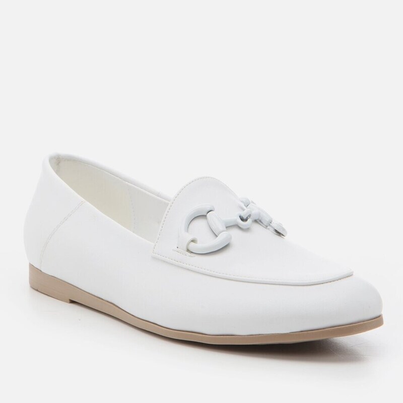 Yaya by Hotiç White Pedestrian Women's Loafer