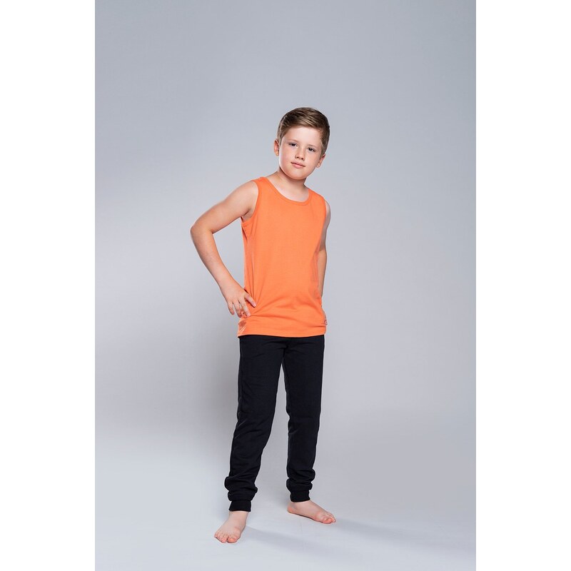 Italian Fashion Chlapecké tričko Tytus na široká ramínka - oranžové