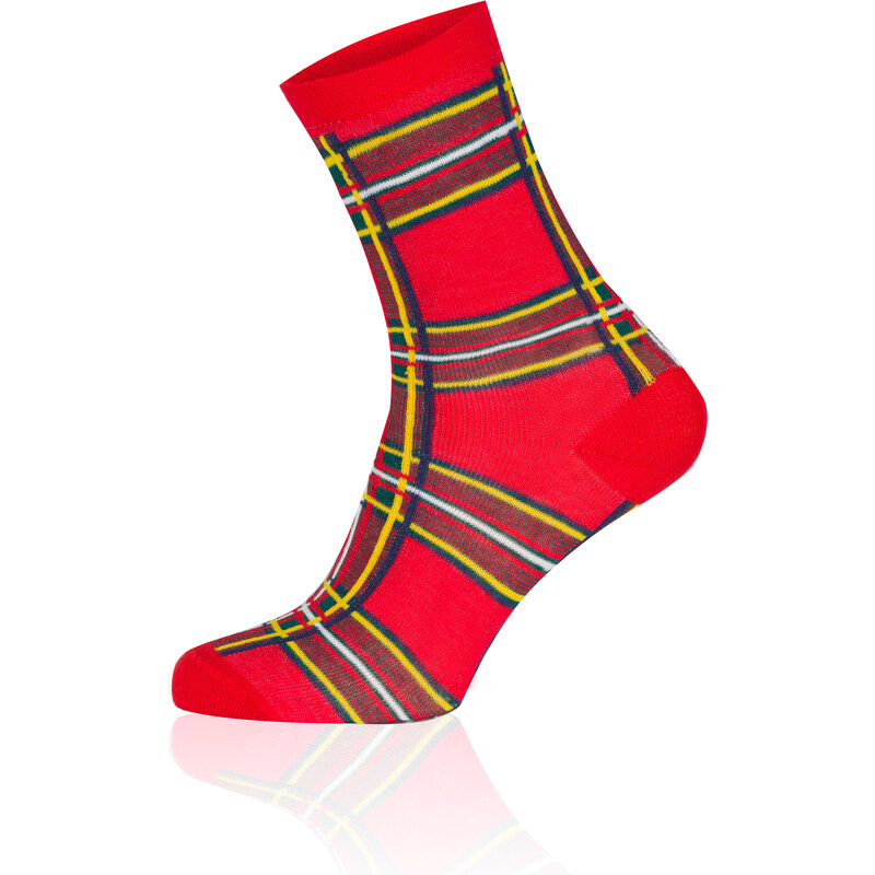 Italian Fashion Dlouhé ponožky SANTA - červené/barevné