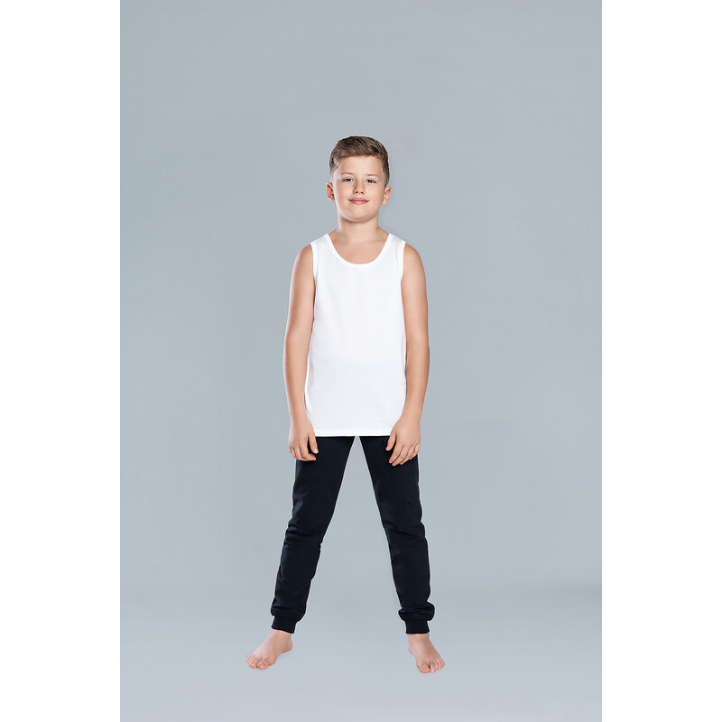 Italian Fashion Chlapecké tričko Tytus se širokými ramínky - bílé