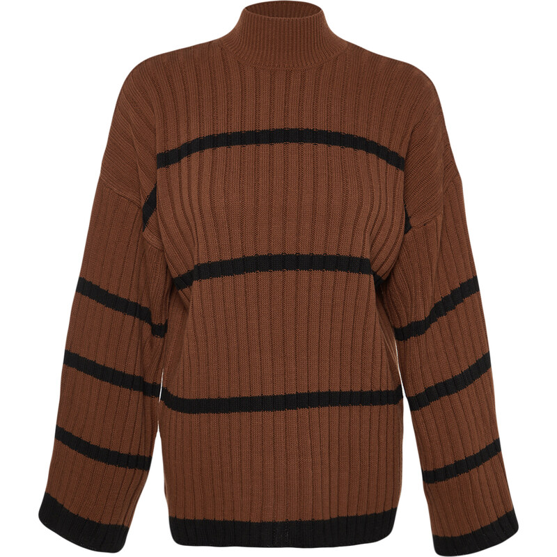 Trendyol Cinnamon Oversized Knitwear Sweater