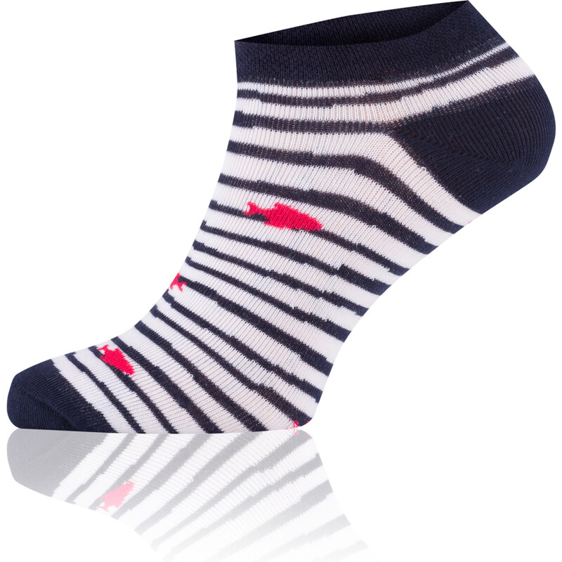 Italian Fashion Ponožky FISH - tmavě modrá/bílá/červená