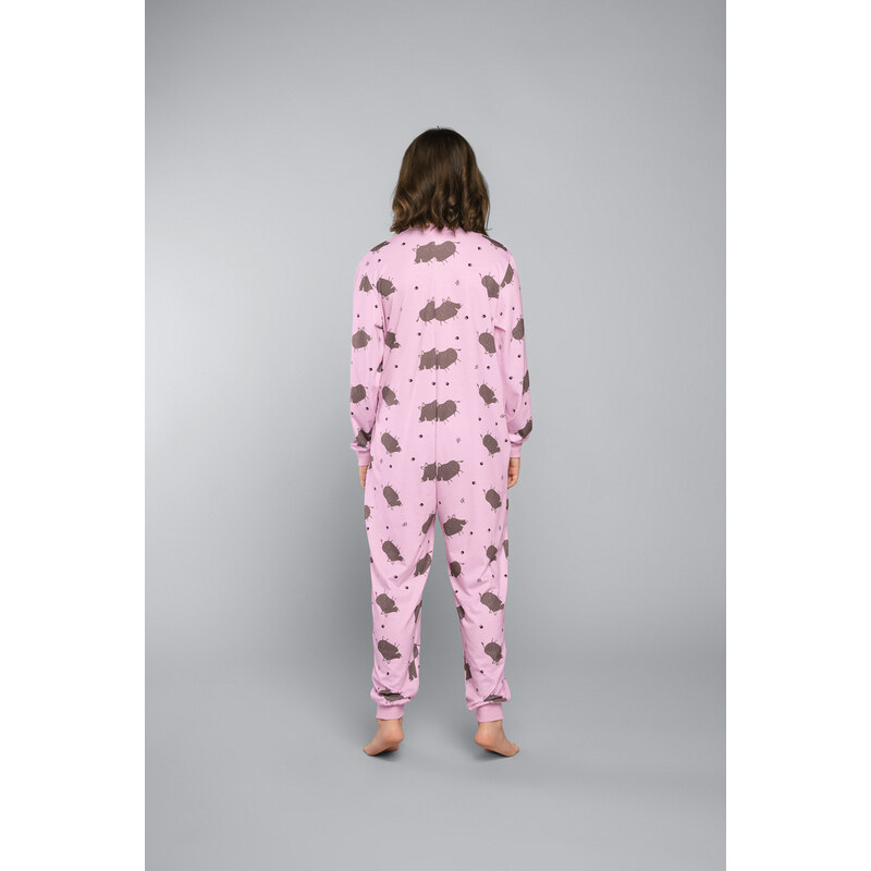 Italian Fashion Pumba dětský overal s dlouhým rukávem, dlouhé kalhoty - divoká růžová