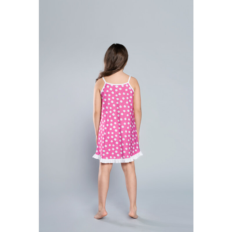 Italian Fashion Dívčí košile Alka s úzkými ramínky - růžový potisk