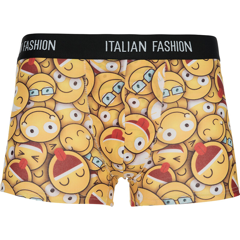 Italian Fashion Chlapecké boxerky Smile - žlutý potisk