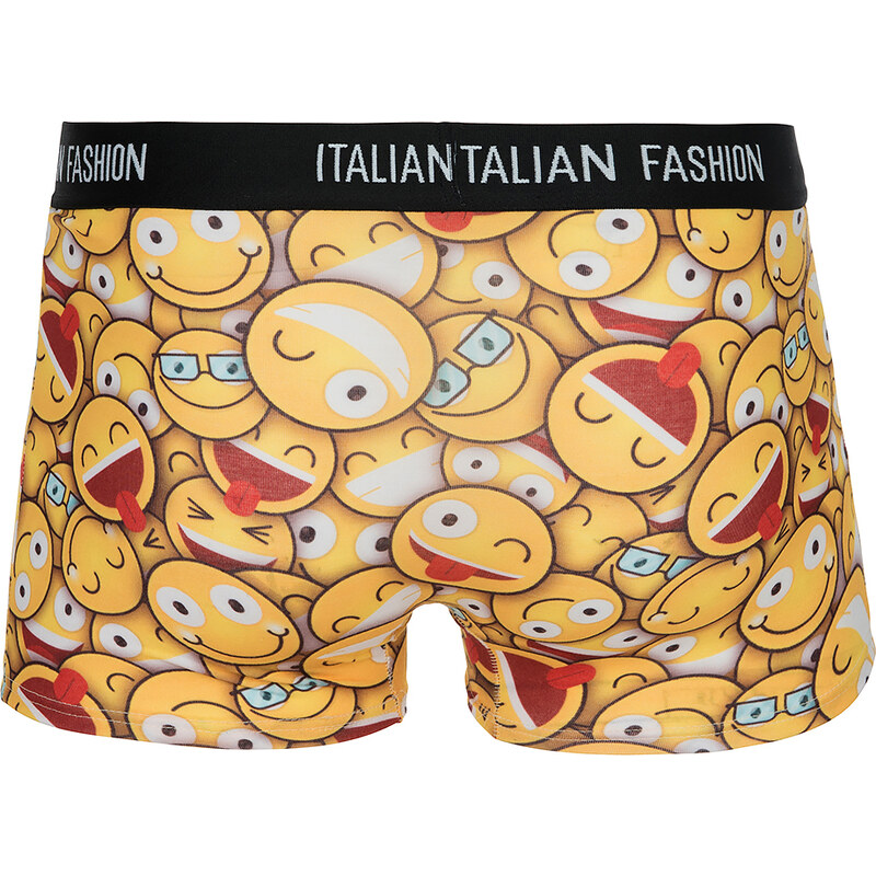 Italian Fashion Chlapecké boxerky Smile - žlutý potisk