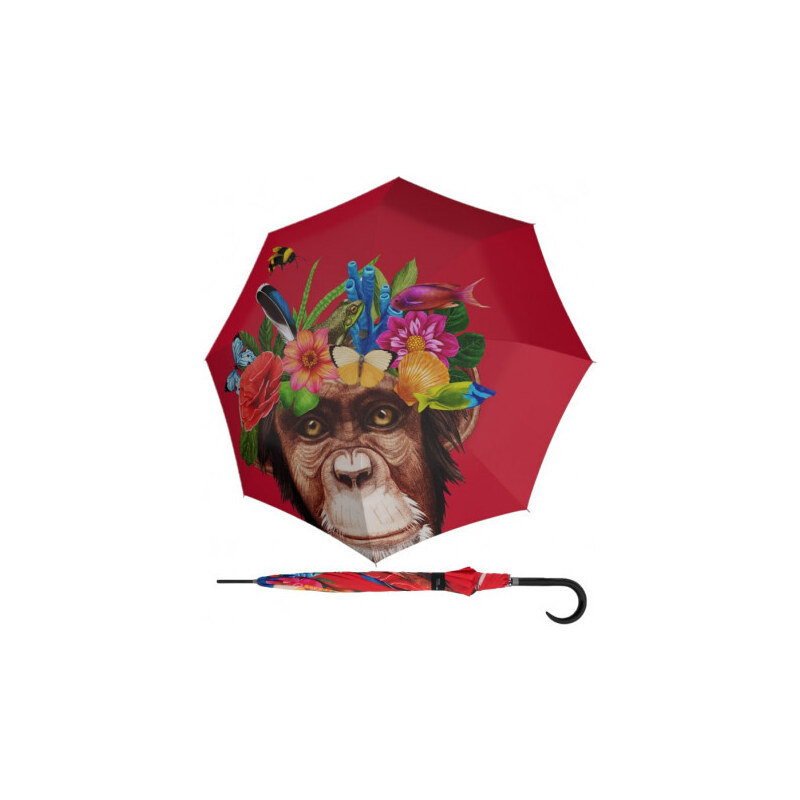 Doppler Modern Art Long AC Flower Monkey - holový vystřelovací deštník 86918051