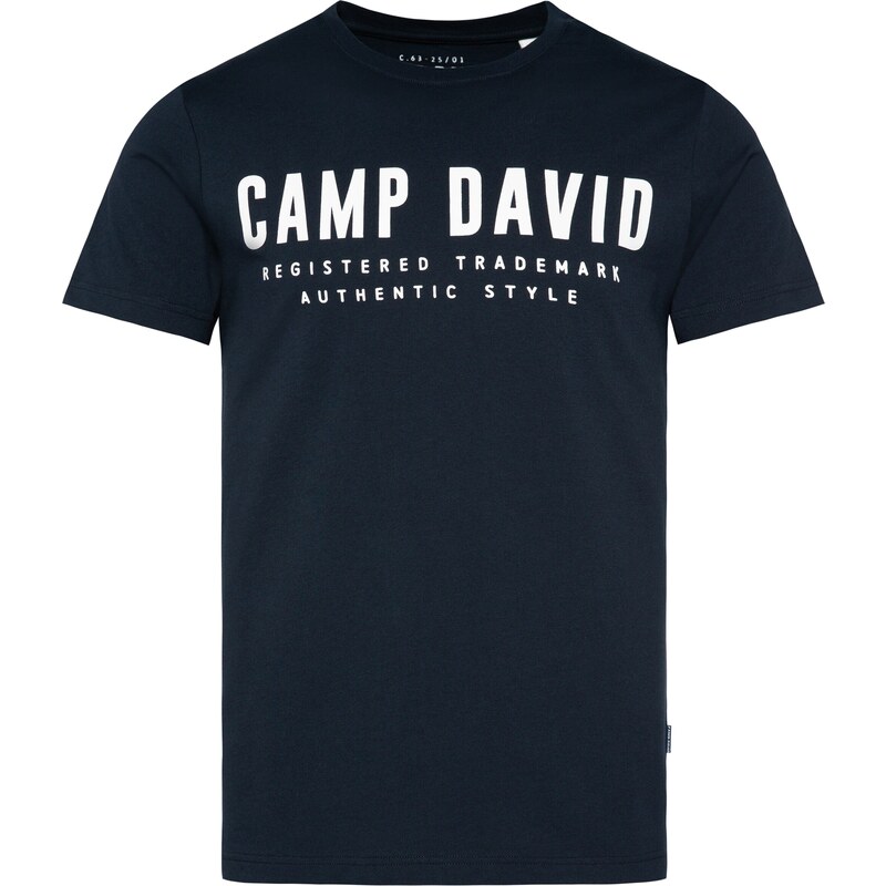 CAMP DAVID Tričko námořnická modř / bílá