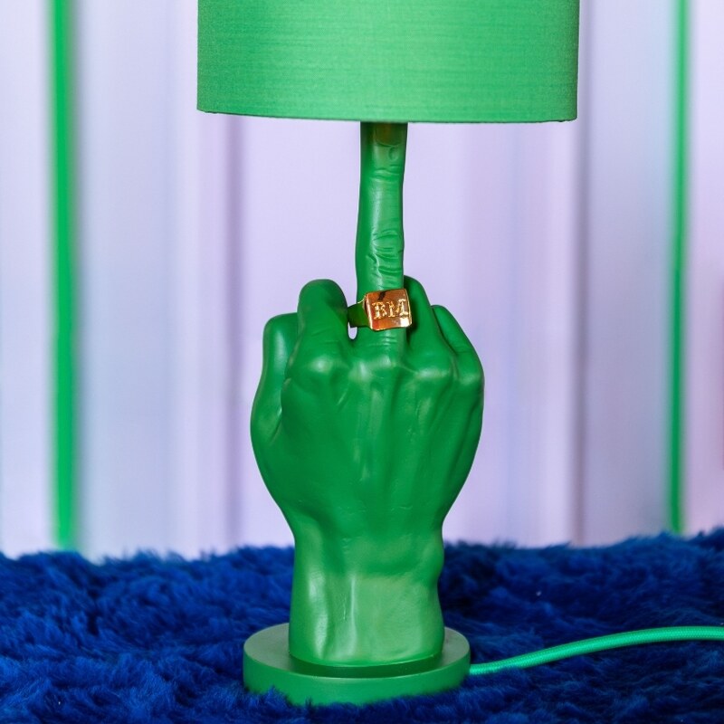 Zelená stolní lampa Bold Monkey What If