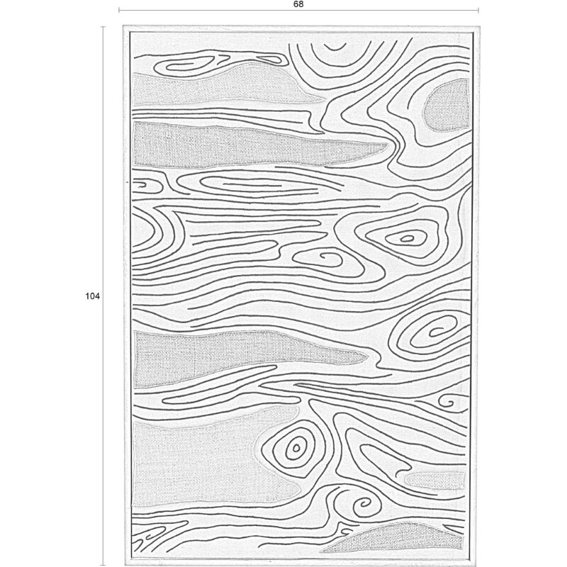 Abstraktní tkaný obraz ZUIVER SHALLOW 104 x 68 cm