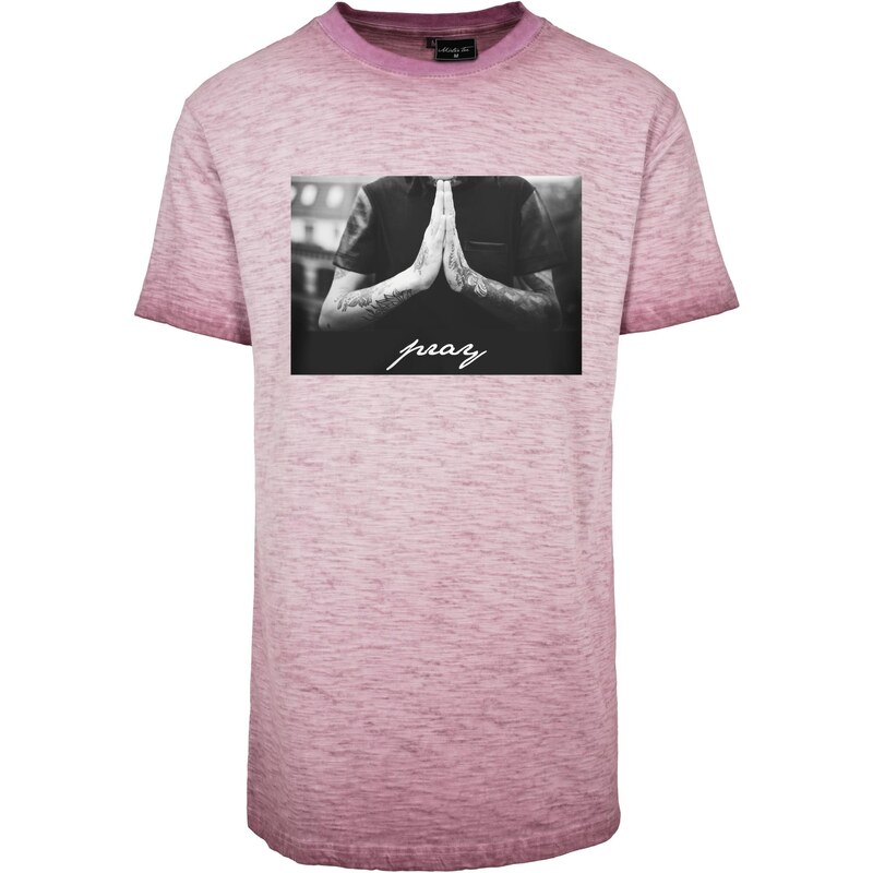 MT Men Pray Tee burgundské